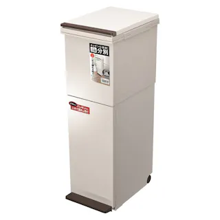 分別ダストボックス パッキン付き2段 スリム 38L ホワイト(販売終了)