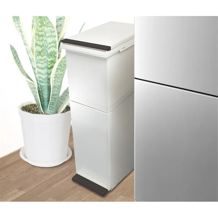 分別ダストボックス パッキン付き2段 スリム 38L ホワイト(販売終了)