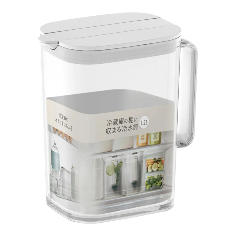棚に収まる冷水筒 ホワイト 1.2L SP-121