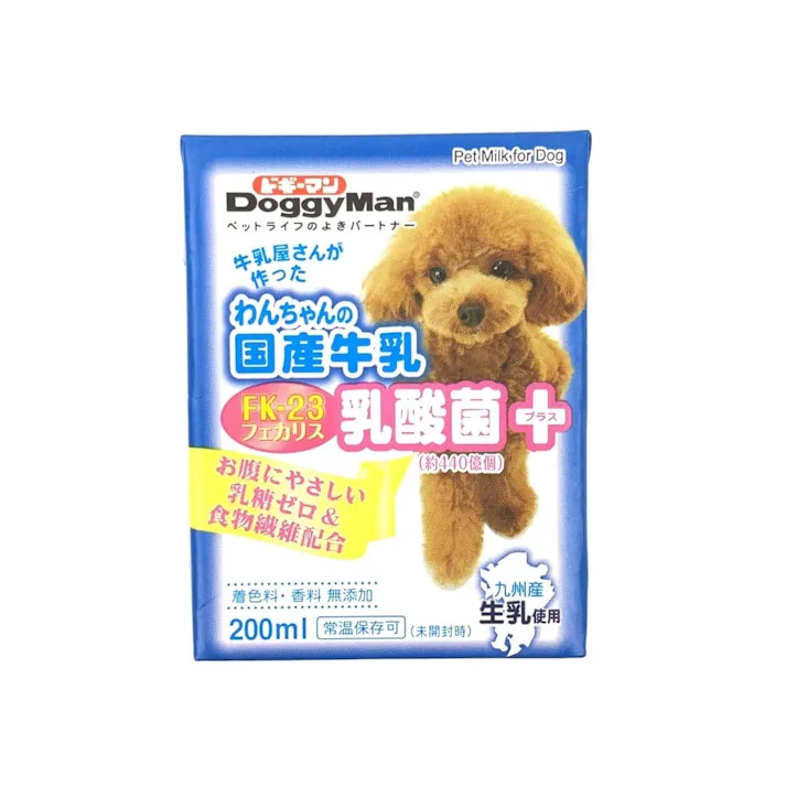 ドギーマン わんちゃんの国産牛乳 乳酸菌プラス 200ml