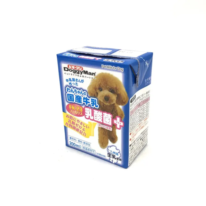 ドギーマン わんちゃんの国産牛乳 乳酸菌プラス 200ml
