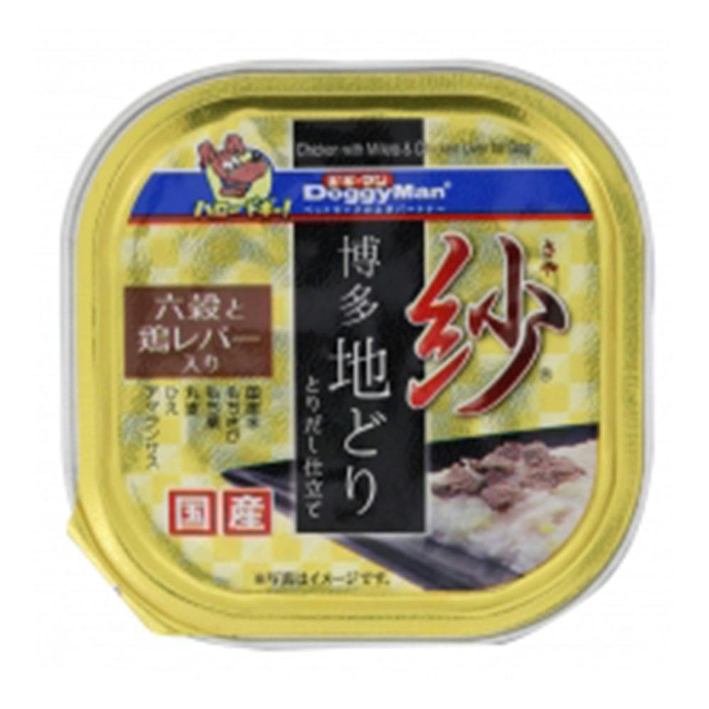 紗 博多地どり六穀と鶏レバー 100g 犬用ウェットフード(缶) 紗 博多地どり六穀と鶏レバー 100g 犬用ウェットフード(缶)