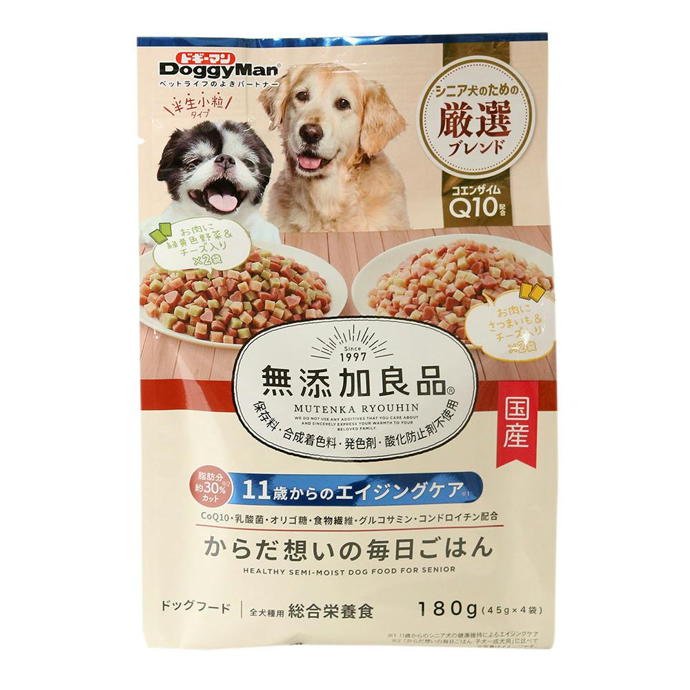 無添加良品 からだ想いの毎日ごはん 11歳 180g 犬用セミモイストフード 無添加良品 からだ想いの毎日ごはん 11歳 180g 犬用セミモイストフード