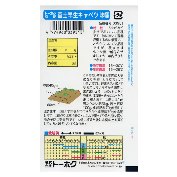 F1 富士早生キャベツ 味幅