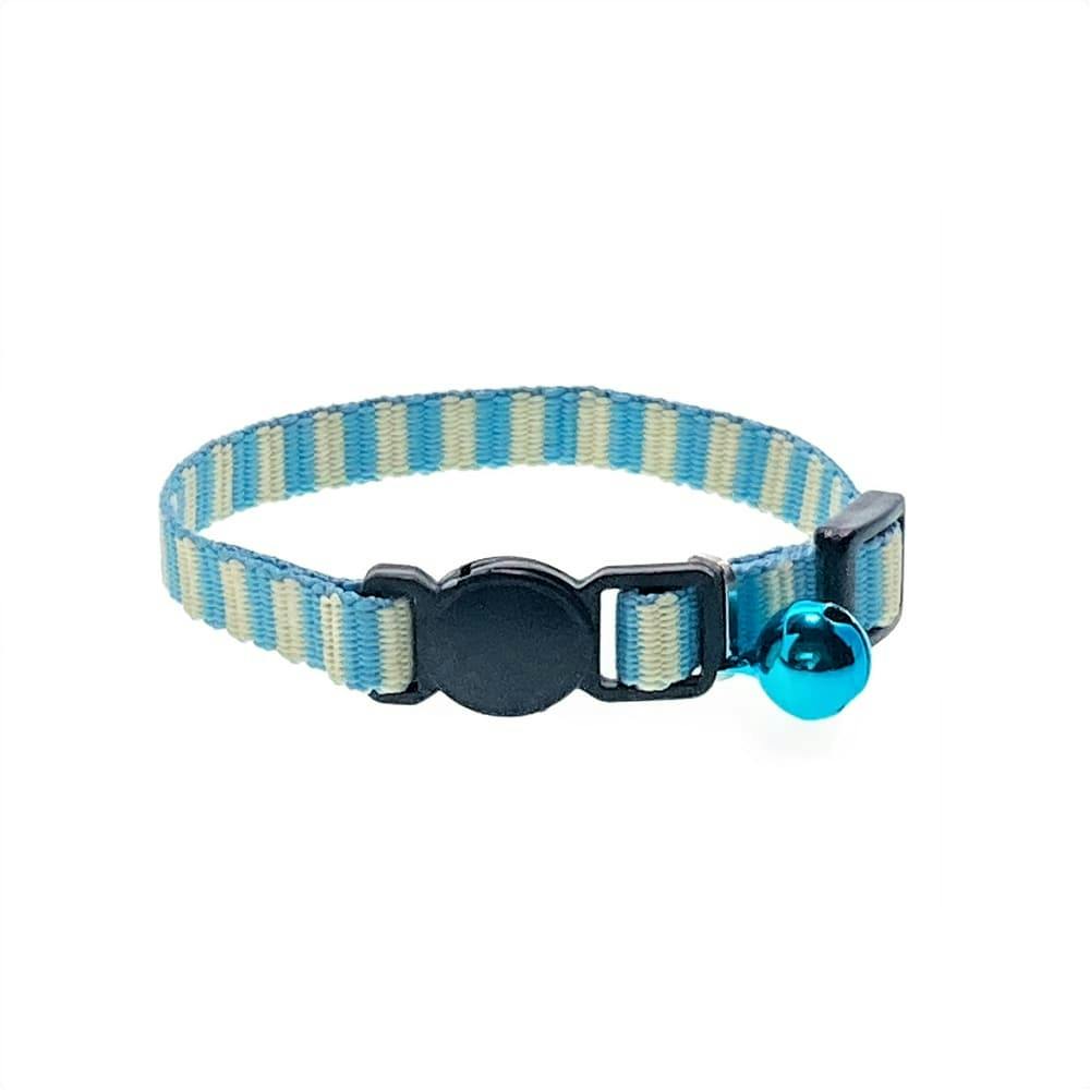 NM ミニ ストライプ柄 子猫用 ソフト首輪 青 | ペット用品（猫） 通販