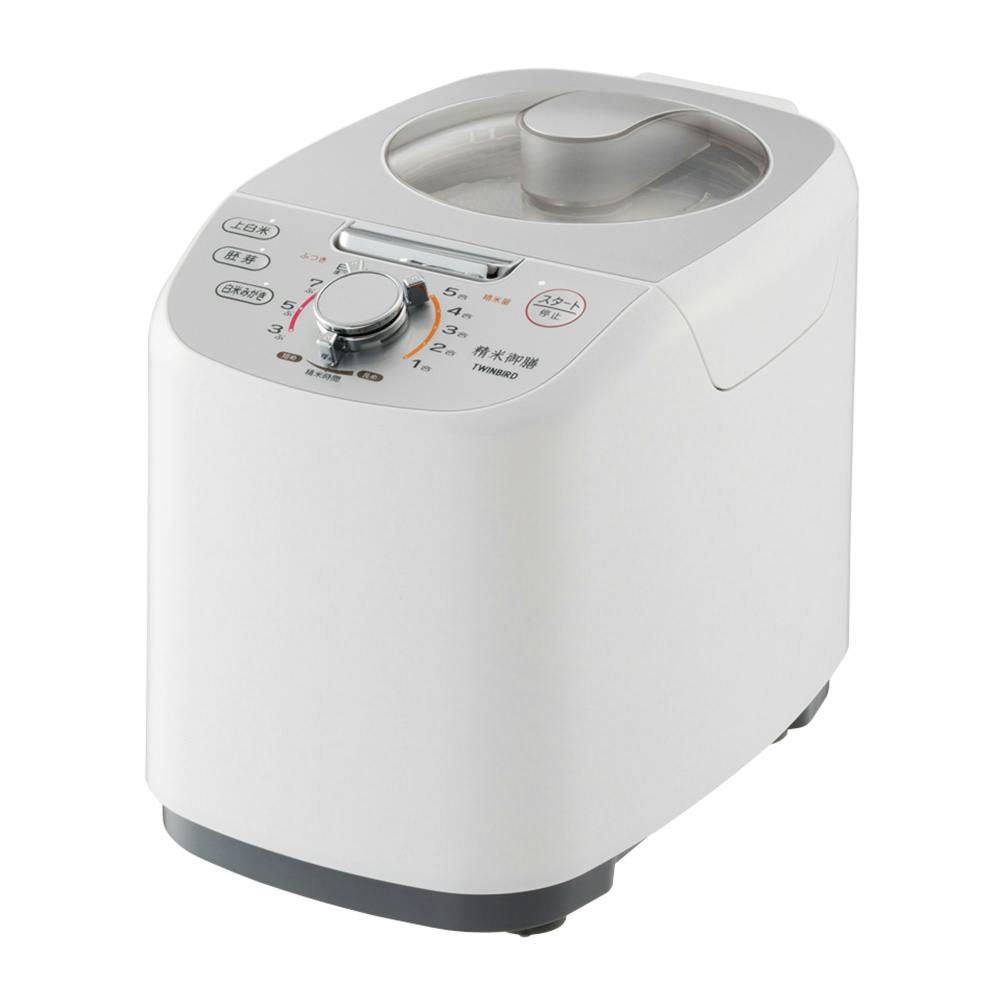 家庭用 コンパクト精米器 精米五膳 ホワイト MR-E751W 炊飯器・精米機 家庭用 コンパクト精米器 精米五膳 ホワイト MR-E751W 炊飯器・精米機