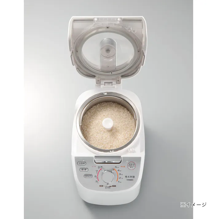 TWINBIRD 家庭用コンパクト精米器 精米御膳 ホワイト MR-E751W