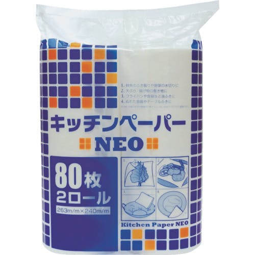 大黒工業 キッチンペーパー NEO 80枚 2ロール 377102 ペーパータオル(消耗品) 大黒工業 キッチンペーパー NEO 80枚 2ロール 377102 ペーパータオル(消耗品)