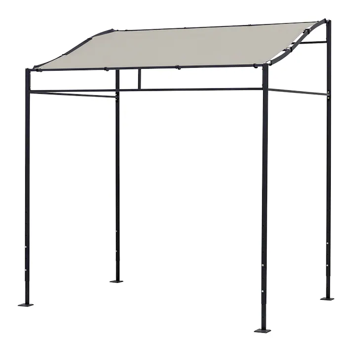 シェードポーチサンレモ 2200 雨よけ アーバングレー スチール製 (約)幅230×奥行160×高さ233cm CLP-22G【SU】