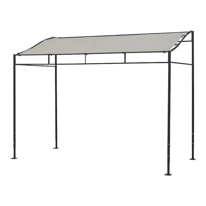 シェードポーチサンレモ 3100 雨よけ アーバングレー スチール製 (約)幅320×奥行160×高さ233cm CLP-31G【SU】