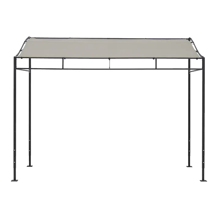 シェードポーチサンレモ 3100 雨よけ アーバングレー スチール製 (約)幅320×奥行160×高さ233cm CLP-31G【SU】