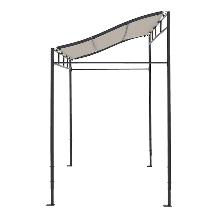 シェードポーチサンレモ 3100 雨よけ アーバングレー スチール製 (約)幅320×奥行160×高さ233cm CLP-31G【SU】