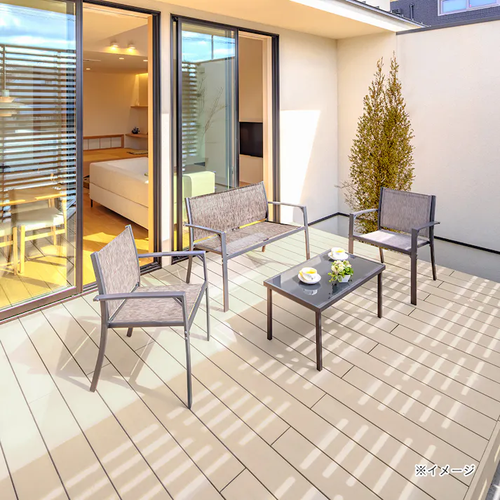 フレスコテーブル&チェアー&ベンチ4点セット【別送品】