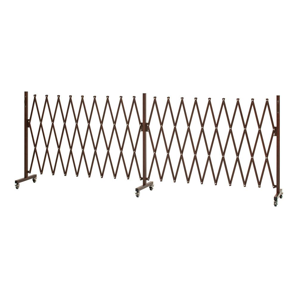 美WOOD アコーディオンゲート ブラウンウッド BEW-GA500BRW【別送品