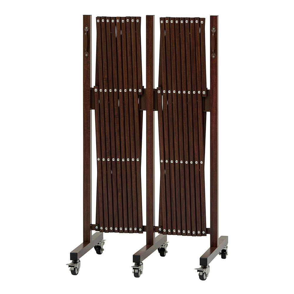 美WOOD アコーディオンゲート ブラウンウッド BEW-GA500BRW【別送品