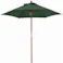 ウッドパラソル 木製 グリーン 直径210×高さ223cm PAL-21G【別送品】