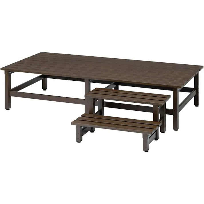 美WOODデッキ 90×180cm ブラウンウッド BEW-D918BRW【別送品】