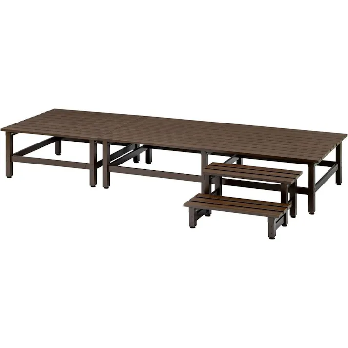 美WOODデッキ 90×180cm ブラウンウッド BEW-D918BRW【別送品】