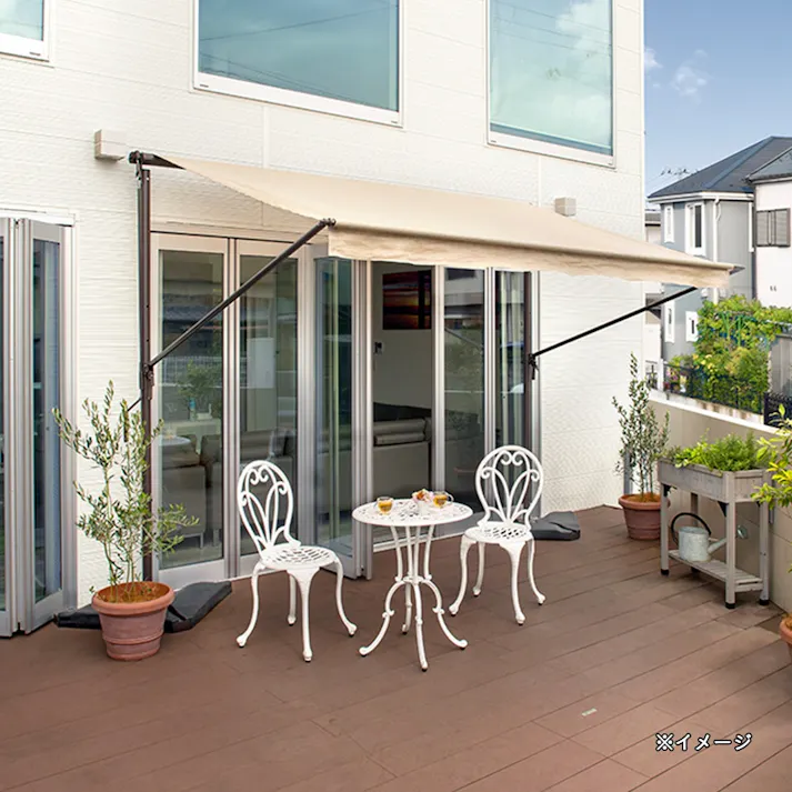 フロールカフェテーブル3点セット ホワイト【別送品】