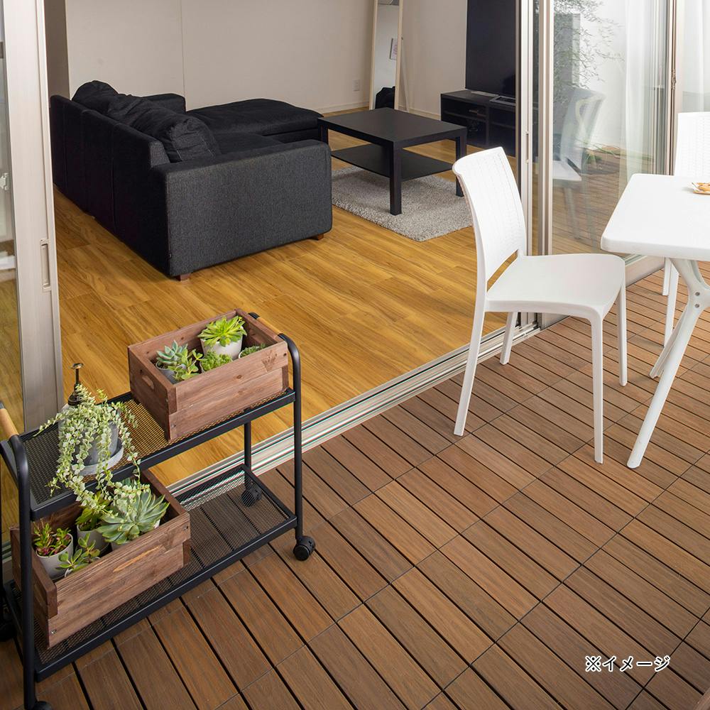 敷くだけデッキ人工木 ウォールナット | ウッドデッキ・ジョイント