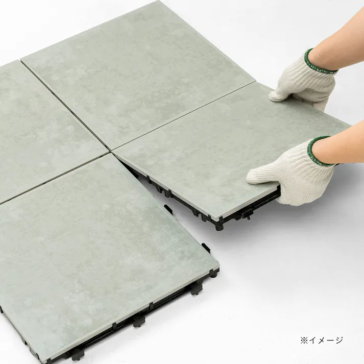 敷くだけタイル磁器 ライトグレー