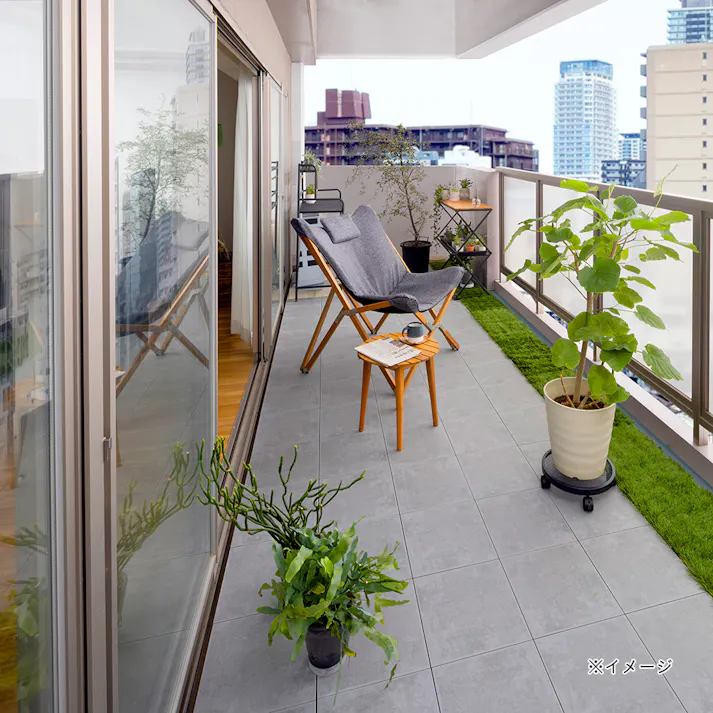 敷くだけタイル磁器 ライトグレー