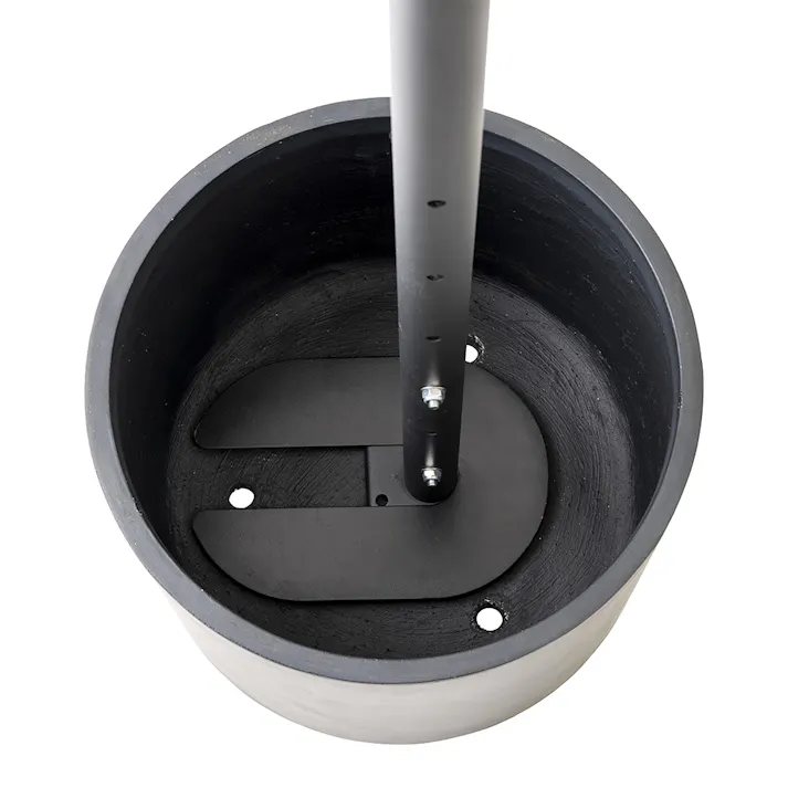 シェードポーチ用ウェイト チャコールグレー スチール製 (約)幅40×奥行40×高さ31cm CLP-W01