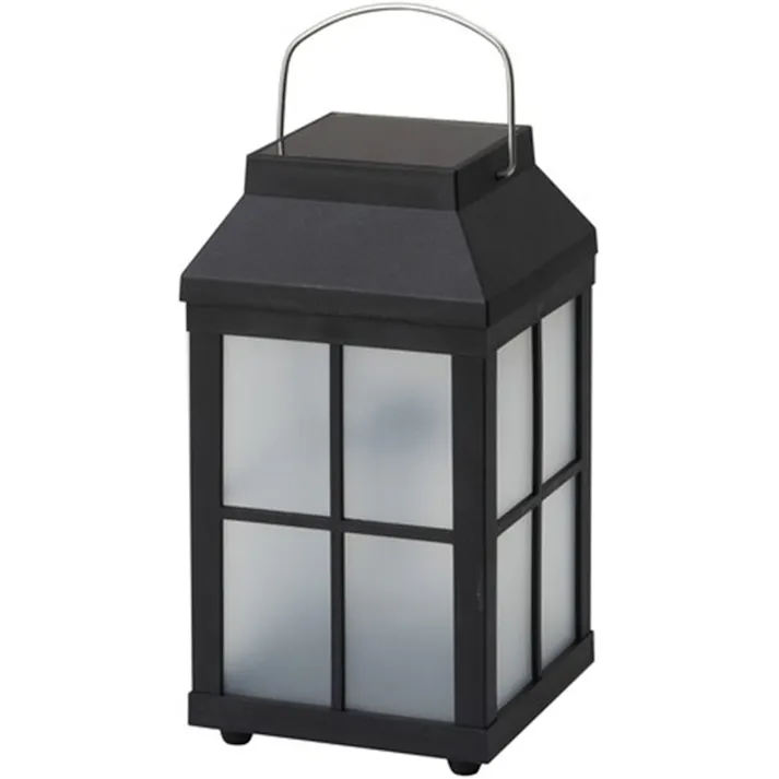 ゆらぎソーラーフレイムランタンライト ブラック