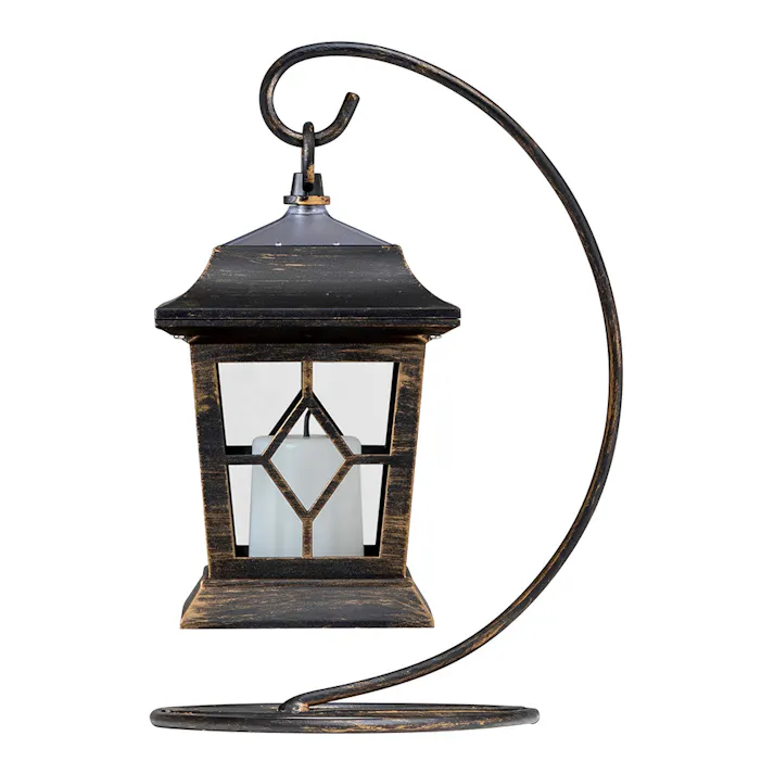 ゆらぎソーラーキャンドルランタン ルシアブラック