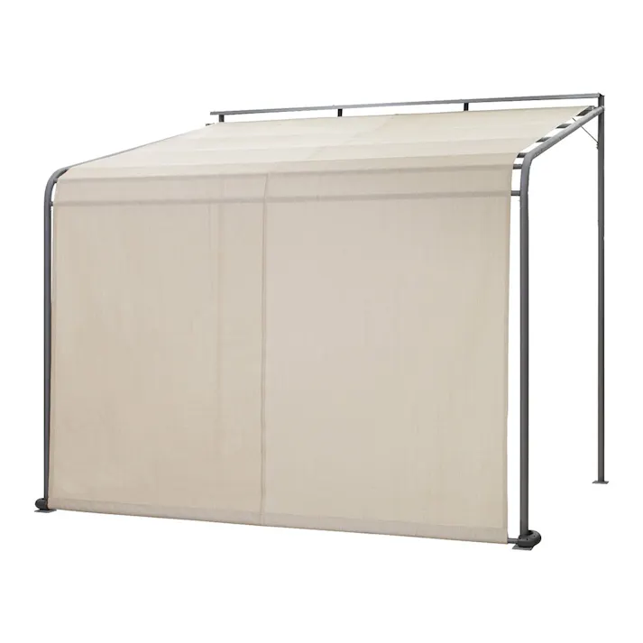 クールサマーオーニング ポーチ 3000 グレー スチール製 幅310×奥行255×高さ270cm CSA-P30U3【別送品】