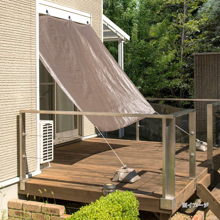 雨よけシェード モカ 200×200cm