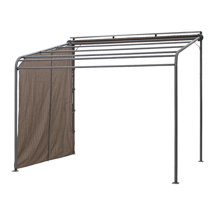 クールサマーオーニングポーチ用サイドシェード ブラッシュウッド 3000 ブラウン 幅249×高さ265cm CSA-PSC30BR【別送品】