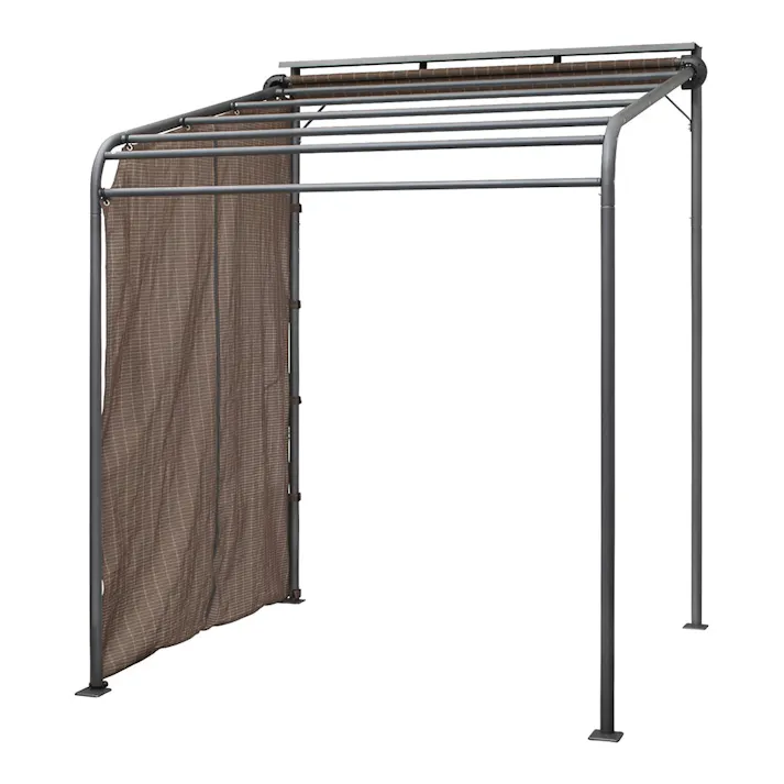 クールサマーオーニングポーチ用サイドシェード ブラッシュウッド 2000 ブラウン 幅198×高さ250cm CSA-PSC20BR【別送品】