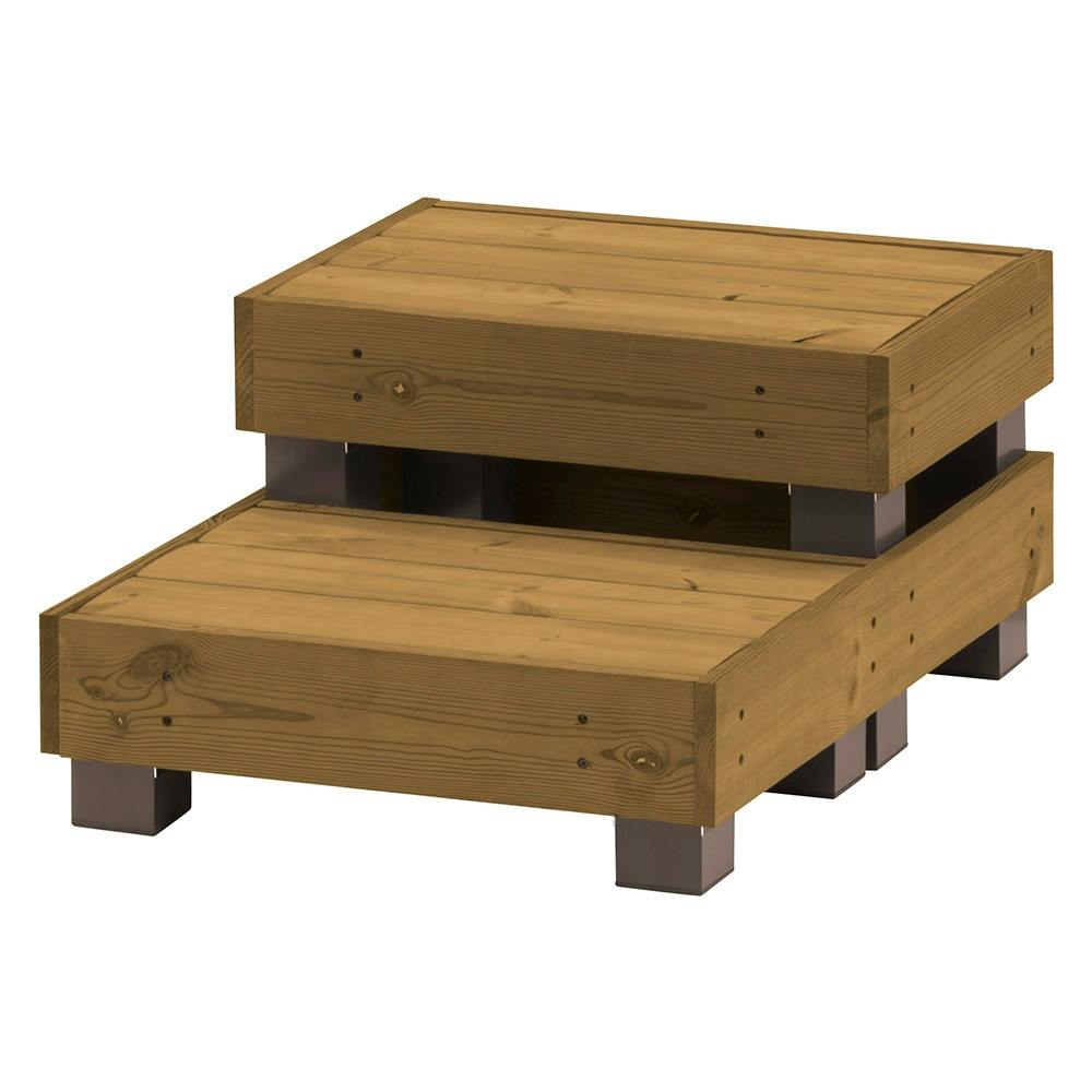 サーモウッドデッキ2段ステップ 別送品 ホームセンター通販 カインズ