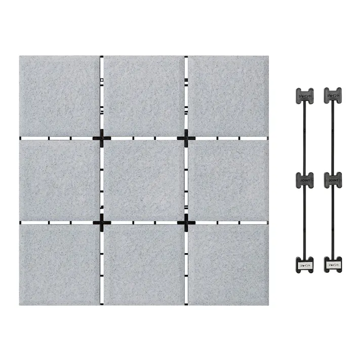 敷くだけプラデッキタイル調 グレー