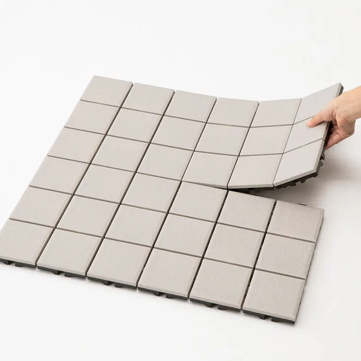 敷くだけプラデッキタイル調 ベージュ