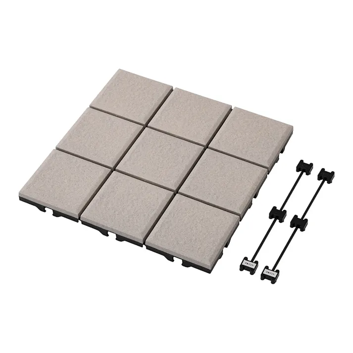 敷くだけプラデッキタイル調 ベージュ