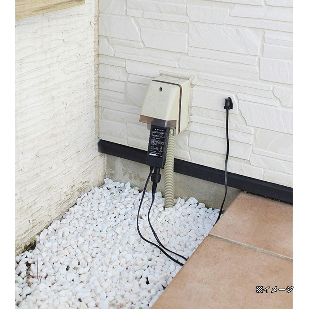 ガーデンバススプレッドライト、ローボルトトランスセット ガーデンライト ローボルト用トランス・ケーブルセット