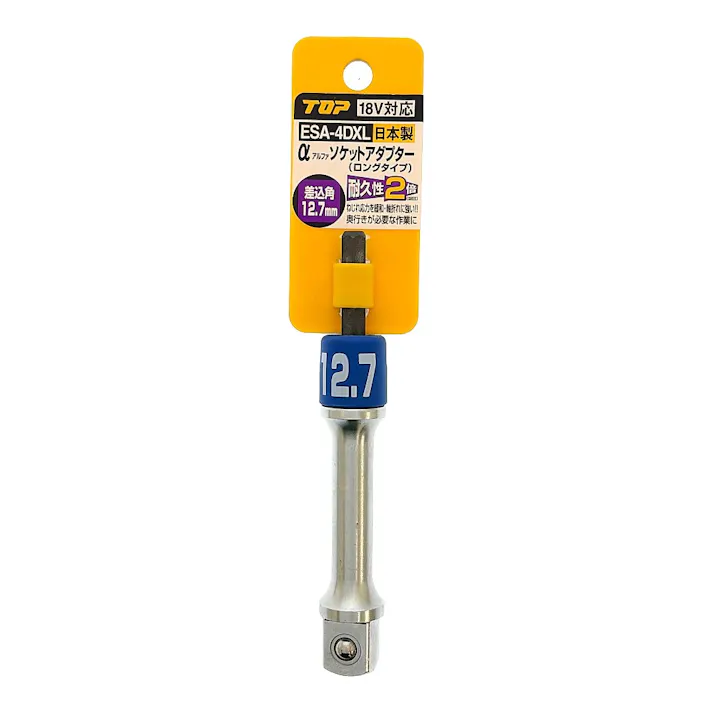 TOP 電動ドリル用αアルファソケットアダプター ロングタイプ 差込角12.7mm ESA-4DXL