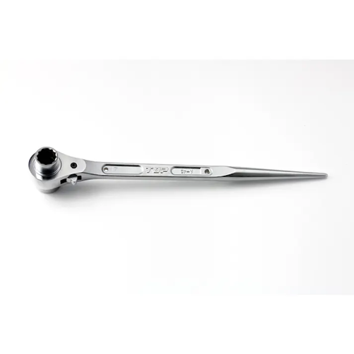 【CAINZ-DASH】トップ工業 総磨きシルバーメッキラチェットレンチ 17X21mm RM-17X21SV【別送品】