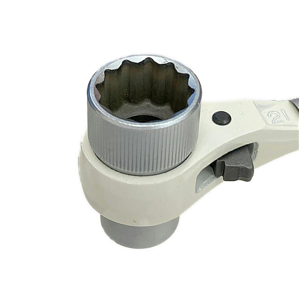 TOP 短ガチャ コンパクトショートラチェットレンチ 17×21mm RM-17X21CS