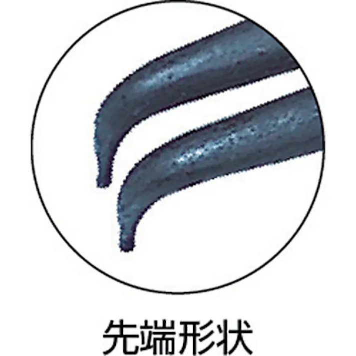 【CAINZ-DASH】トップ工業 スナップリングプライヤ 軸用曲爪 使用範囲10~25mm SB-125【別送品】