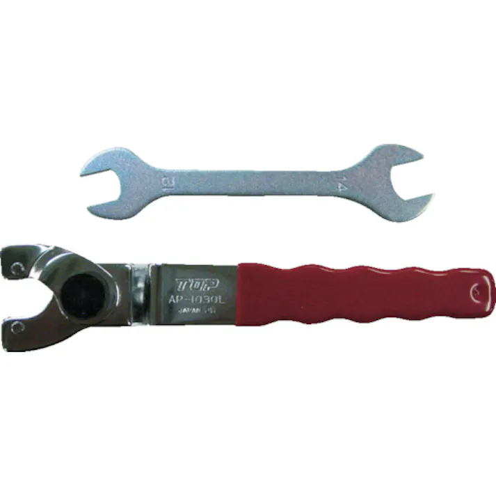 【CAINZ-DASH】トップ工業 アジャストピンレンチ ロングピンタイプ スパナ付 AP-1030LS【別送品】