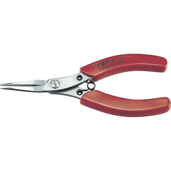 【CAINZ-DASH】トップ工業 ニードルノーズプライヤ ステンレス製 100mm NN-100【別送品】