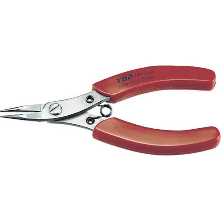 【CAINZ-DASH】トップ工業 ラウンドノーズプライヤ ステンレス製 100mm RN-100【別送品】