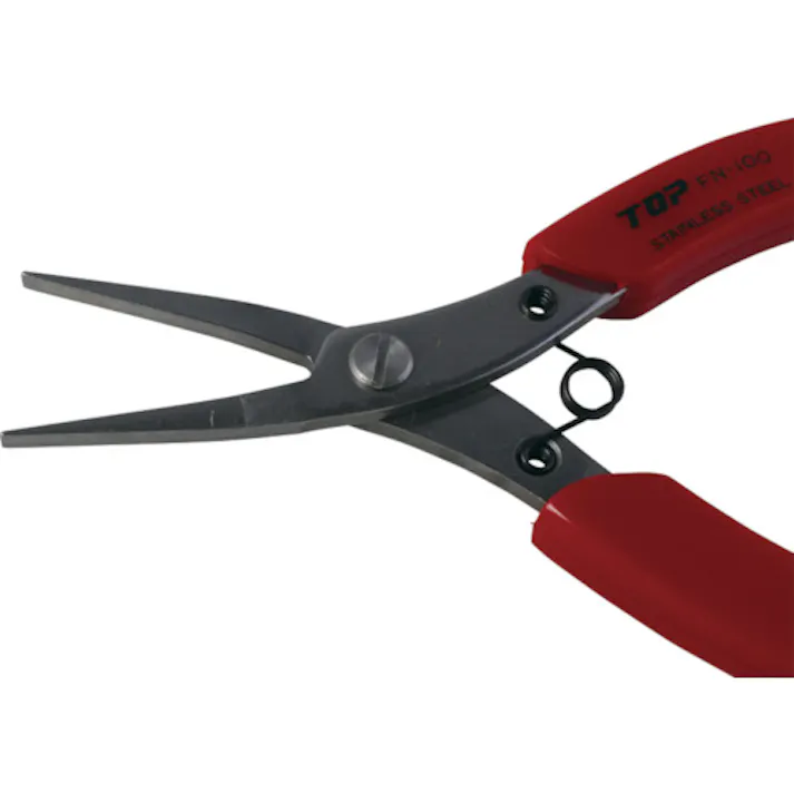 【CAINZ-DASH】トップ工業 フラットノーズプライヤ ステンレス製100mm FN-100【別送品】
