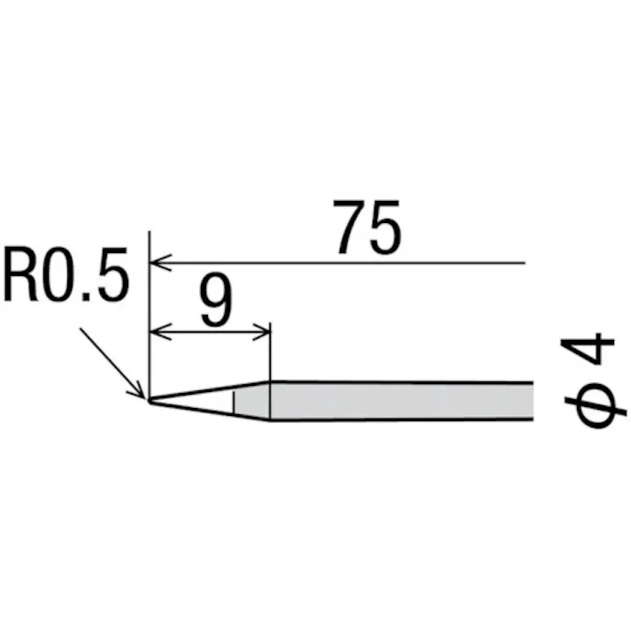【CAINZ-DASH】太洋電機産業 替こて先φ4B型KS20~40R用 R-48B【別送品】