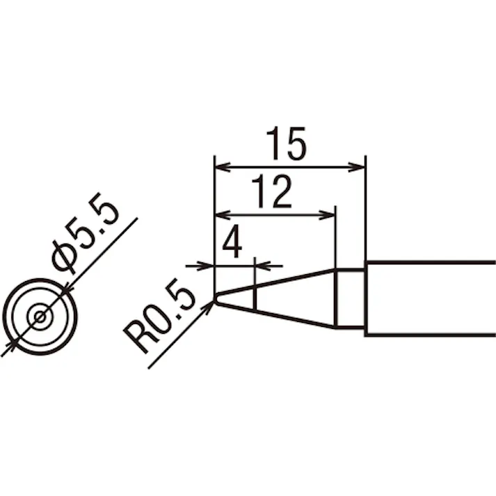 【CAINZ-DASH】太洋電機産業 替こて先 B型(標準) (1本=1PK) PX-2RT-B【別送品】
