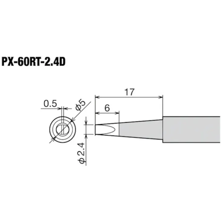 【CAINZ-DASH】太洋電機産業 PX-601/601AS用交換こて先 2.4D PX-60RT-2.4D【別送品】