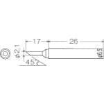 太洋電機産業 PX-601/601AS用交換こて先 2C PX-60RT-2C はんだこて用パーツ(ステーション型はんだこて) 太洋電機産業 PX-601/601AS用交換こて先 2C PX-60RT-2C はんだこて用パーツ(ステーション型はんだこて)